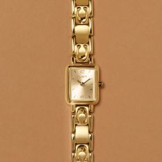 COACH Mara Gold-Tone Stainless Steel Signature Bracelet Watch 15.5mm - 14504672