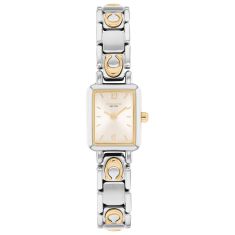 COACH Mara Chalk Dial Two-Tone Stainless Steel Bracelet Watch 15.5mm - 14504673 COACH Mara Chalk Dial Two-Tone Stainless Steel Bracelet Watch 15.5mm - 14504673