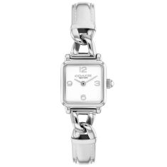 COACH Cass White Dial Stainless Steel Bangle Bracelet Watch 18mm - 14504670 COACH Cass White Dial Stainless Steel Bangle Bracelet Watch 18mm - 14504670