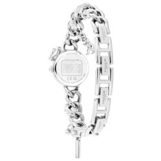 COACH Iris Lavender Dial Stainless Steel Charm Bracelet Watch 22.5mm - 14504649