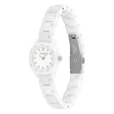 COACH Kitt White Crystal Accent Dial White Ceramic Bracelet Watch 21mm - 14504662