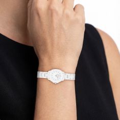 COACH Kitt White Crystal Accent Dial White Ceramic Bracelet Watch 21mm - 14504662