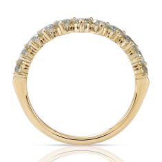 Desert Diamonds 1ctw 14k Yellow Gold Curved Wedding Band