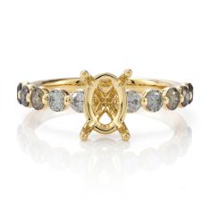 Desert Diamonds 3/4ctw 14k Yellow Gold Engagement Ring Setting 1