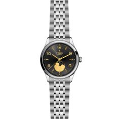 1926 Luna Black Dial Moon Phase Indicator Stainless Steel Watch 39mm - M91560-0003