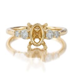 Desert Diamonds 1/3ctw 14k Yellow Gold Engagement Ring Setting 1