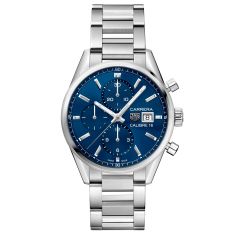 Previously Owned TAG Heuer CARRERA Chronograph Automatic Blue Dial Stainless Steel Watch 41mm - CBK2112.BA0715