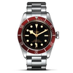 Previously Owned TUDOR Black Bay Black Dial Burgundy Bezel Stainless Steel Watch 41mm - M79230R-0012