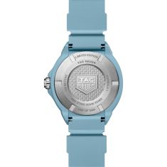 TAG Heuer FORMULA 1 Solargraph Pastel Blue Dial Blue Rubber Strap Limited Edition Watch 38mm - WBY1163.FT8113