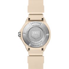 TAG Heuer FORMULA 1 Solargraph Pastel Beige Dial Beige Rubber Strap Limited Edition Watch 38mm - WBY1164.FT8114