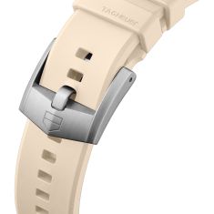TAG Heuer FORMULA 1 Solargraph Pastel Beige Dial Beige Rubber Strap Limited Edition Watch 38mm - WBY1164.FT8114