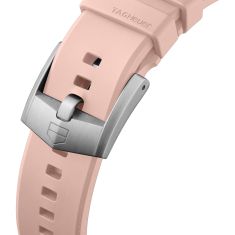 TAG Heuer FORMULA 1 Solargraph Pastel Pink Dial Pink Rubber Strap Limited Edition Watch 38mm - WBY1165.FT8115