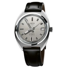 Oris Star Edition Automatic Silver Dial Black Leather Strap Watch 35mm - 01 733 7813 4151-Set 1