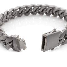 INOX Titanium 12mm Curb Link Chain Bracelet