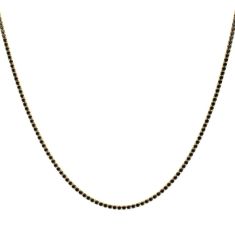 INOX Black Spinel Gold Ion-Plated Stainless Steel Tennis Necklace, 3mm 1
