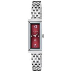 Gucci G-Frame Pink Diamond Dial Stainless Steel Watch 14mmx34mm
