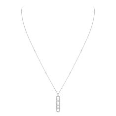 Messika Move 10th 3/4ctw Diamond 10th Small 18k White Gold Pendant Necklace