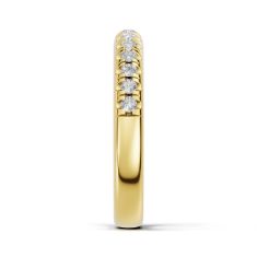 Luxfit™ 1/3ctw Round Diamond 14k Yellow Gold Wedding Band- Sizes 6-7.5