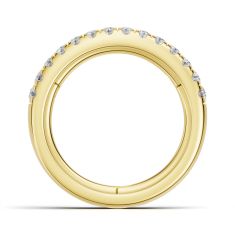 Luxfit™ 1/3ctw Round Diamond 14k Yellow Gold Wedding Band- Sizes 6-7.5