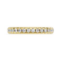 Luxfit™ 1/3ctw Round Diamond 14k Yellow Gold Wedding Band- Sizes 6-7.5