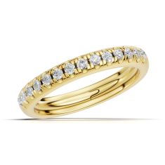 Luxfit™ 1/3ctw Round Diamond 14k Yellow Gold Wedding Band- Sizes 6-7.5