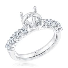 Luxfit 7/8ctw Diamond 14k White Gold Engagement Ring Setting - Size 6 - 7.5 Luxfit 7/8ctw Diamond 14k White Gold Engagement Ring Setting - Size 6 - 7.5
