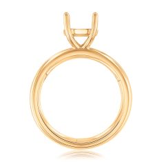 Luxfit 14k Yellow Gold Solitaire Engagement Ring Setting - Size 6 - 7.5