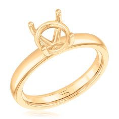 Luxfit 14k Yellow Gold Solitaire Engagement Ring Setting - Size 6 - 7.5 Luxfit 14k Yellow Gold Solitaire Engagement Ring Setting - Size 6 - 7.5