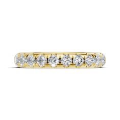 Luxfit™ 1ctw Round Diamond 14k Yellow Gold Wedding Band- Sizes 6-7.5