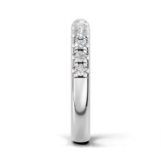 Luxfit™ 1/2ctw Round Diamond 14k White Gold Wedding Band- Sizes 6-7.5