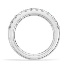 Luxfit™ 1/2ctw Round Diamond 14k White Gold Wedding Band- Sizes 6-7.5