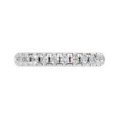 Luxfit™ 1/2ctw Round Diamond 14k White Gold Wedding Band- Sizes 6-7.5