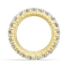 Luxfit™ 2 1/2ctw Round Diamond 14k Yellow Gold Eternity Wedding Band- Sizes 6-7.5