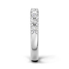 Luxfit™ 1ctw Round Diamond 14k White Gold Wedding Band- Sizes 6-7.5