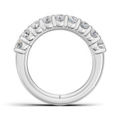 Luxfit™ 1ctw Round Diamond 14k White Gold Wedding Band- Sizes 6-7.5