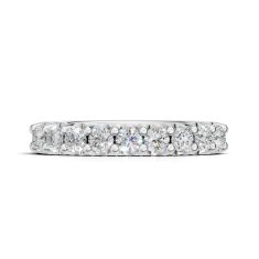 Luxfit™ 1ctw Round Diamond 14k White Gold Wedding Band- Sizes 6-7.5