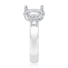 Luxfit 14k White Gold Solitaire Engagement Ring Setting - Size 6 - 7.5