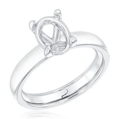 Luxfit 14k White Gold Solitaire Engagement Ring Setting - Size 6 - 7.5 Luxfit 14k White Gold Solitaire Engagement Ring Setting - Size 6 - 7.5