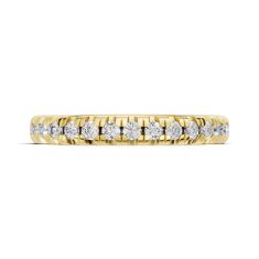 Luxfit™ 1 1/4ctw Round Diamond 14k Yellow Gold Eternity Wedding Band - Sizes 6-7.5