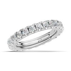 Luxfit 1 7/8ctw Round Diamond 14k White Gold Eternity Wedding Band - Sizes 6-7.5 Luxfit 1 7/8ctw Round Diamond 14k White Gold Eternity Wedding Band - Sizes 6-7.5