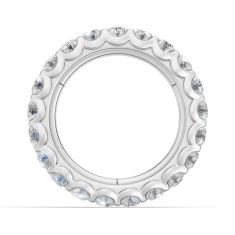 Luxfit™ 3ctw Oval Diamond 14k White Gold Eternity Wedding Band - Sizes 6-7.5