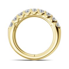 Luxfit™ 1ctw Oval Diamond 14k Yellow Gold Wedding Band - Sizes 6-7.5