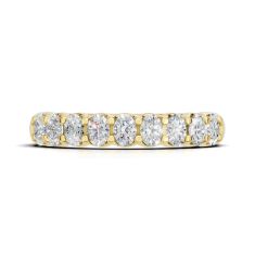 Luxfit™ 1ctw Oval Diamond 14k Yellow Gold Wedding Band - Sizes 6-7.5