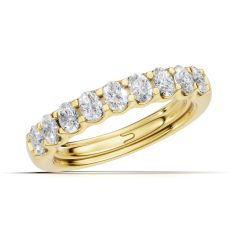 Luxfit™ 1ctw Oval Diamond 14k Yellow Gold Wedding Band - Sizes 6-7.5