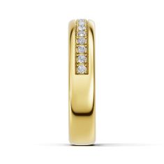 Luxfit™ 1/4ctw Round Diamond 14k Yellow Gold Wedding Band - Sizes 6-7.5