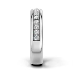 Luxfit™ 1/2ctw Round Diamond 14k White Gold Wedding Band- Sizes 6-7.5