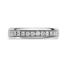 Luxfit™ 1/2ctw Round Diamond 14k White Gold Wedding Band- Sizes 6-7.5
