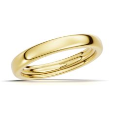 Luxfit™ 3mm 14k Yellow Gold Wedding Band - Sizes 6-7.5