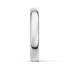 Luxfit™ 4mm 14k White Gold Wedding Band - Size 8-9.5