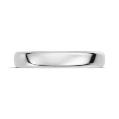 Luxfit™ 4mm 14k White Gold Wedding Band - Size 8-9.5